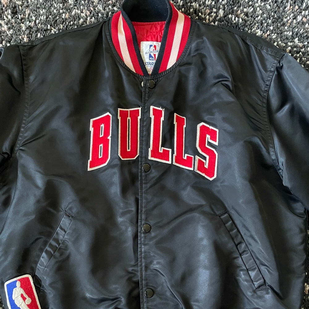 90s NBA Starter Chicago Bulls Varsity Jacket - Picture 2 of 3